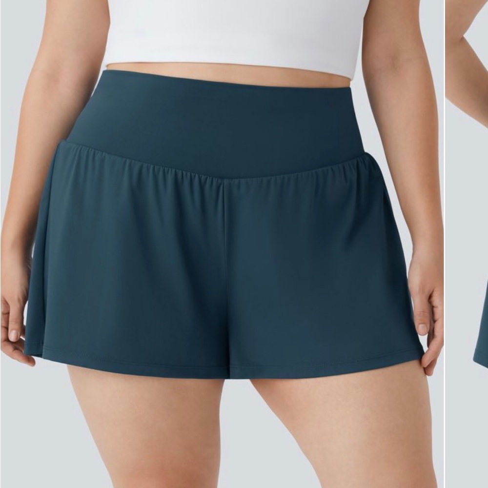 NWT Women's Super High Waisted Pocket Athletic Shorts